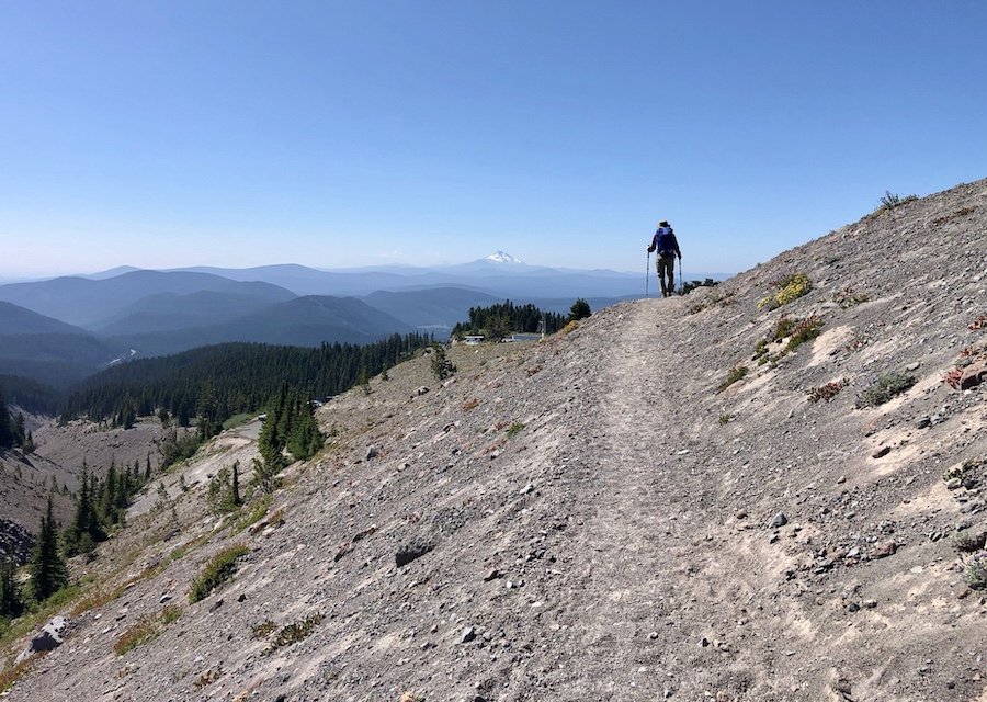 Mount Hood Timberline Trail - Final Approach to Timberline Lodge