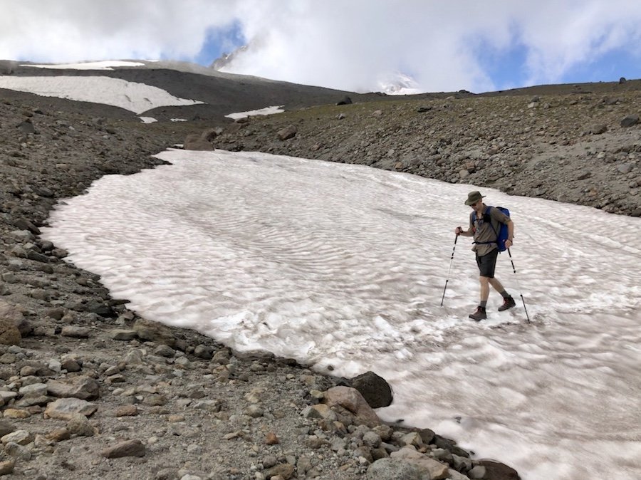 Mount Hood Timberline Trail - Glacier Crossing on the East Side