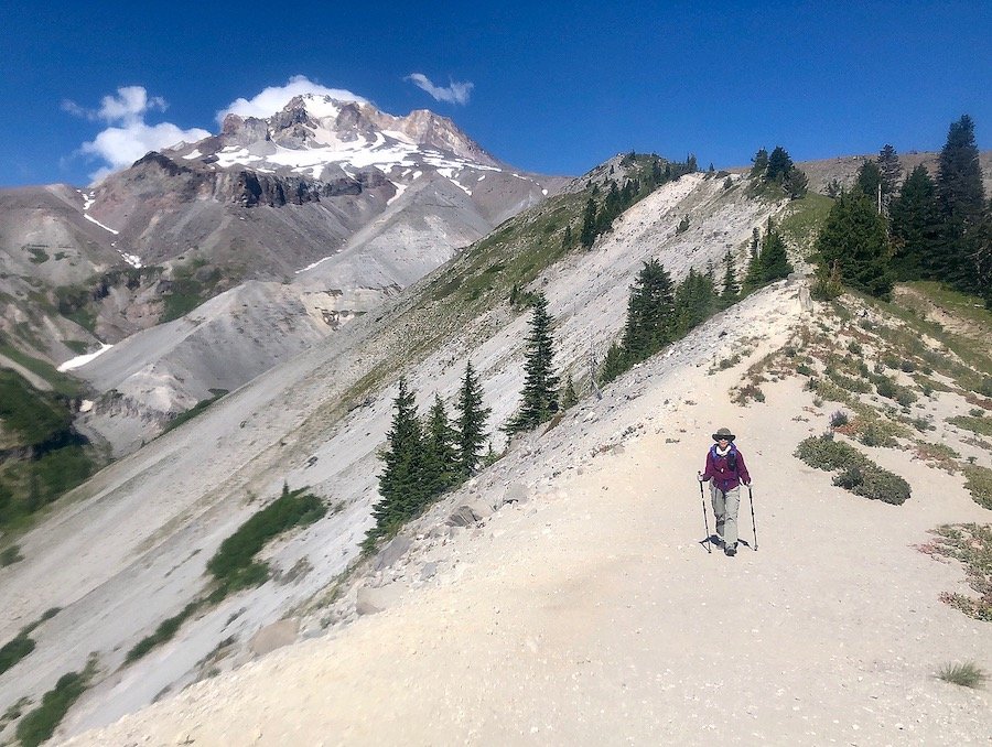 Rocky Terrain on Mount Hood Timberline Trail Near Timberline Lodge View of Mount Hood