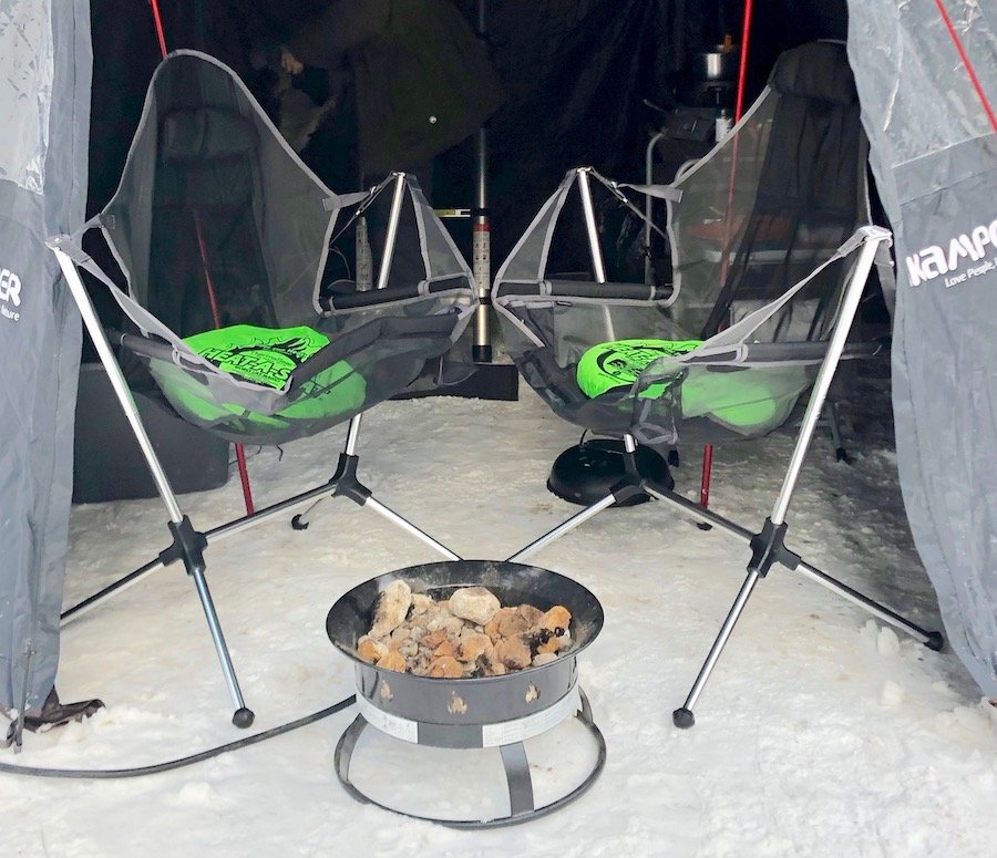 winter camping chair