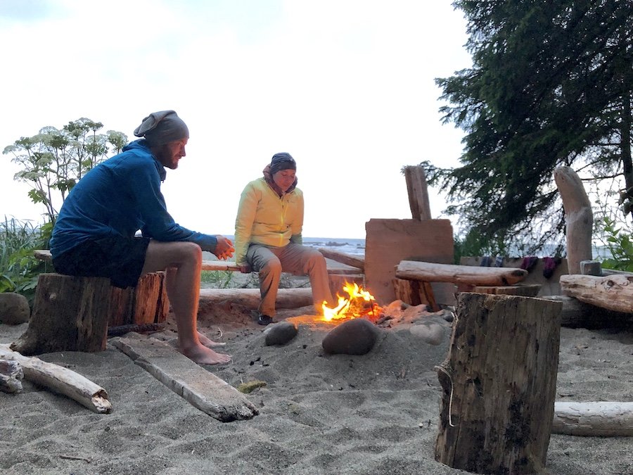 Campfire at Bonilla Point, West Coast Trail