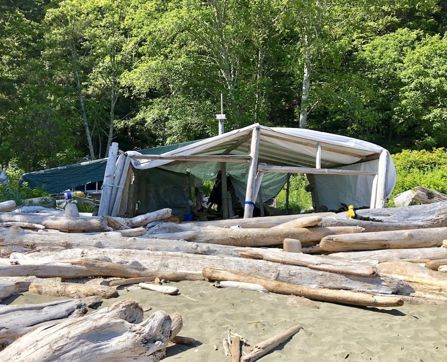 The remains of Chez Monique on the West Coast Trail