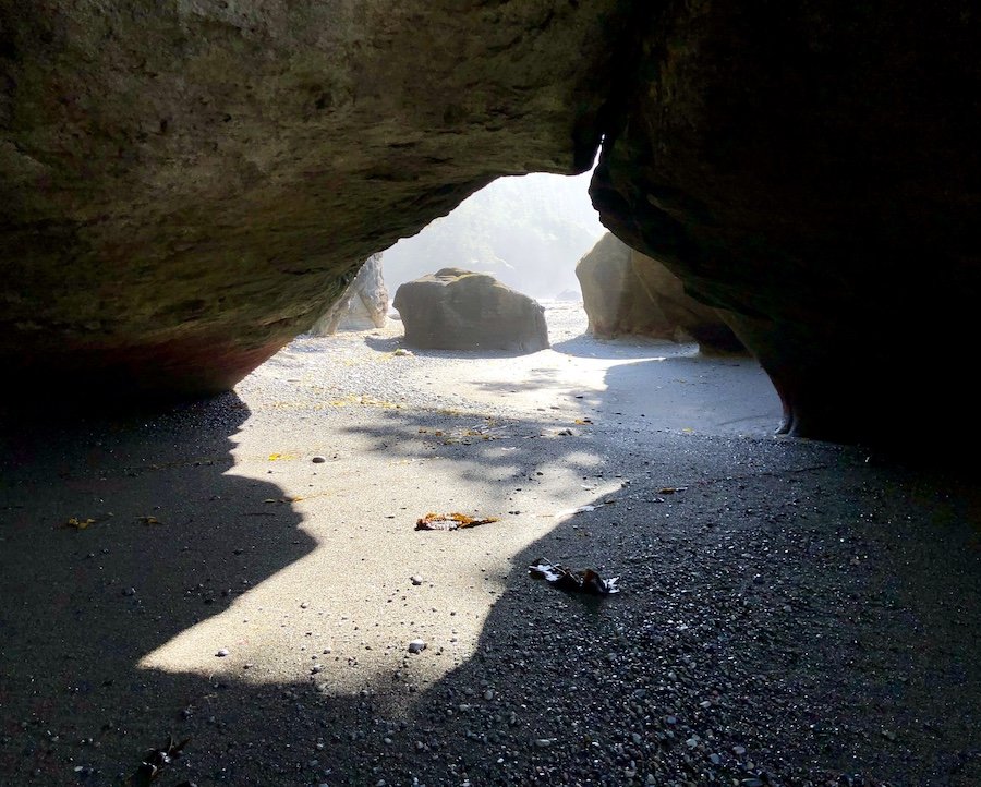 Sea cave near Tsusiat Point on the West Coast Trail