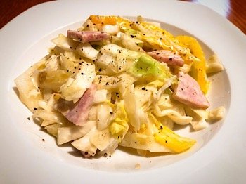 Creamed Cabbage with Kielbasa Sausage - Keto, Low-Carb