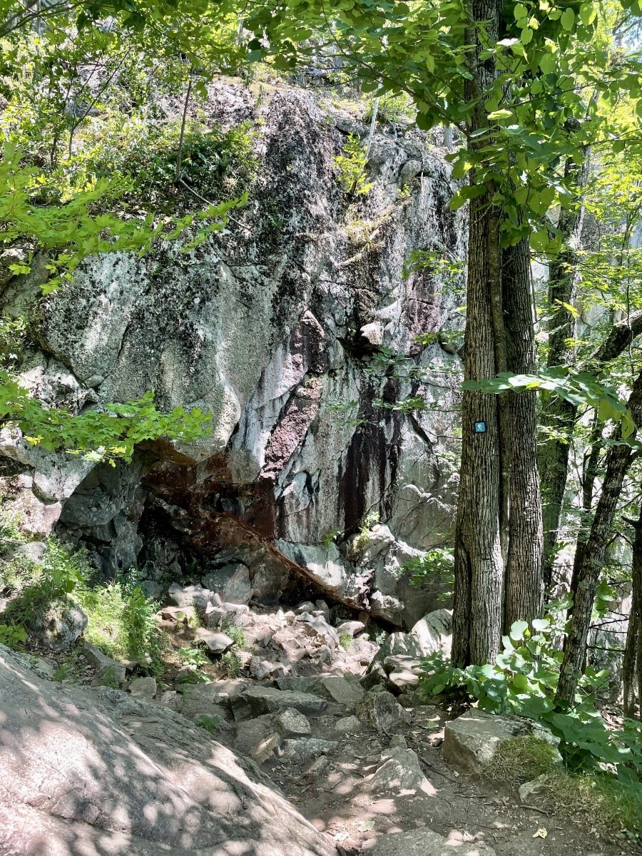 Unique rock feature on Luskville Fall Trail, Pontiac, Quebec