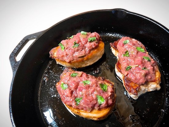 Marinated Pork Loin Chops With Strawberry Jalapeno Chutney Keto Low Carb Vienna sausages seem a bit less okay to me as they aren't as good at fitting in the macros.but i don't have a can in front of me so i can say for sure. feed n flow