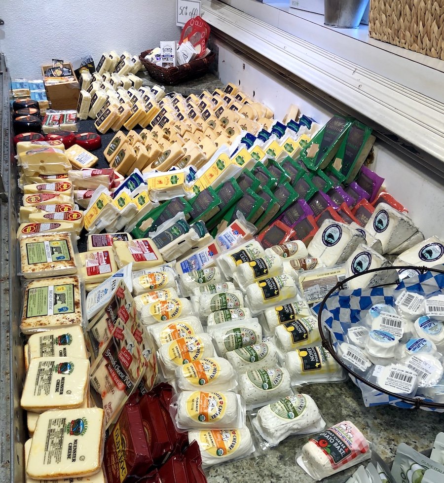 Blue Heron's cheese offerings from other parts of the US and abroad