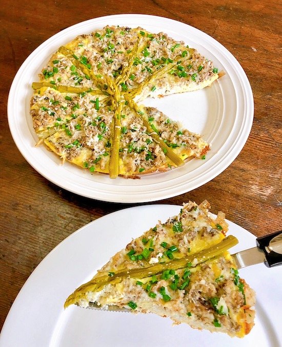 Ricotta Frittata with Sardines and Asparagus - Keto, Low-Carb