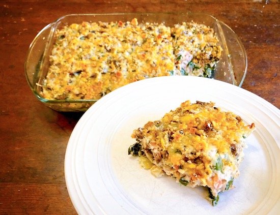 Sardine Swiss Chard Gratin Casserole - Keto, Low-Carb
