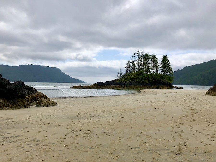 Sea island at San Josef Bay, Cape Scott Provincial Park