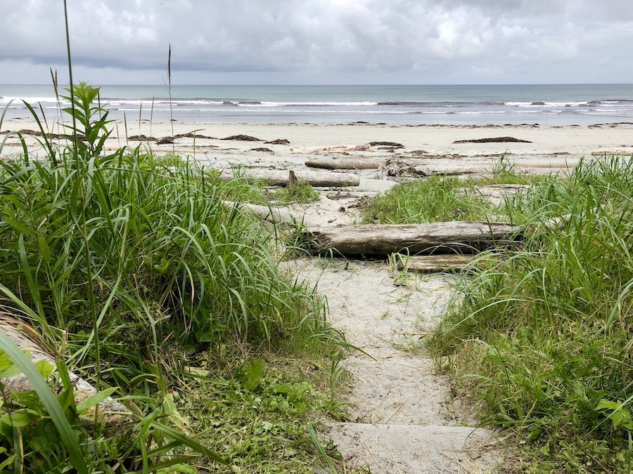 The beach at Nel's Bight, Cape Scott Provincial Park