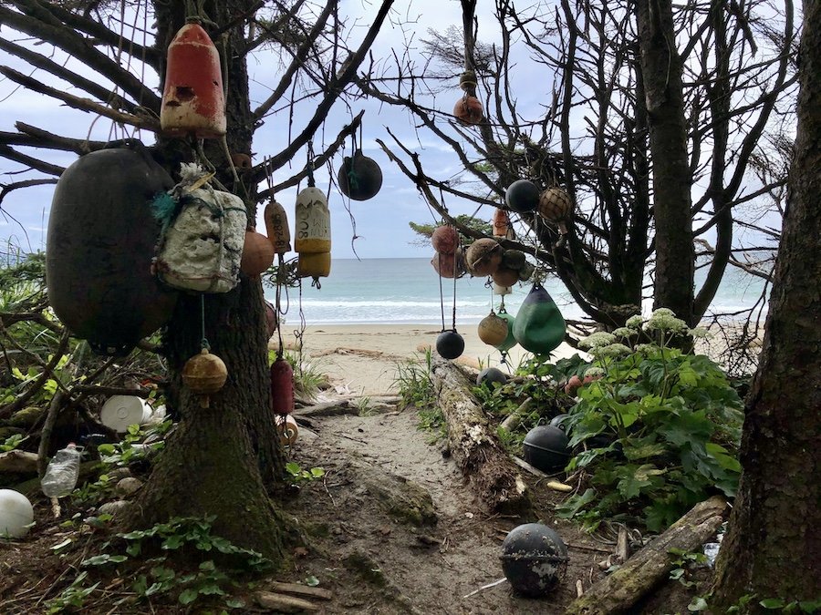 Buoy markers for Nel's Bight, Cape Scott Provincial Park