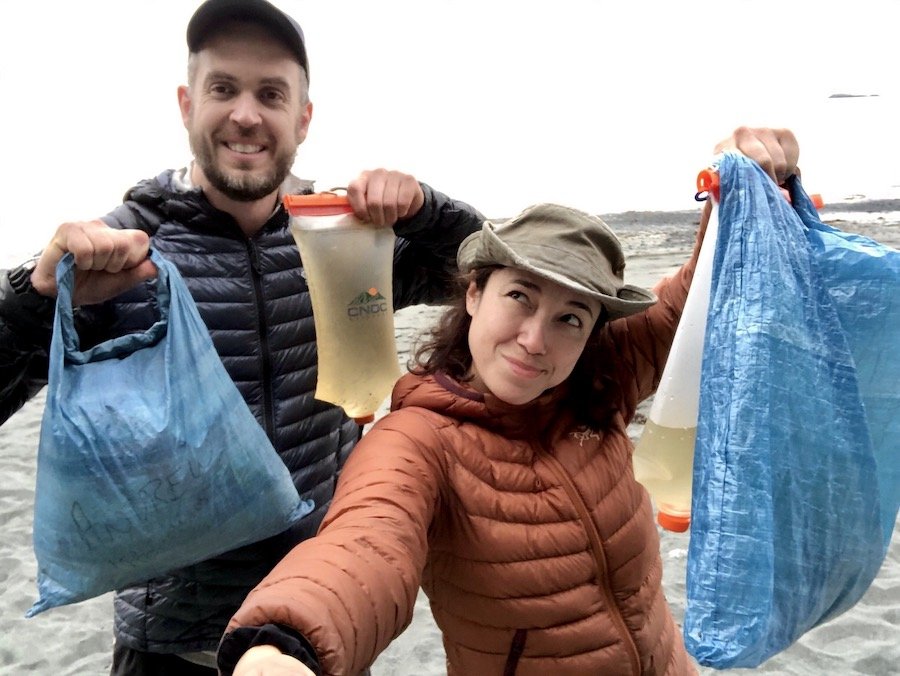 Exact same ultralight gear, a CNOC water bag and ZPacks bear bag, North Coast Trail