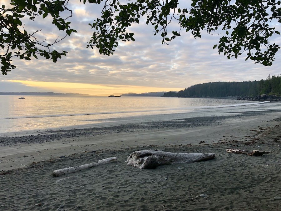 Sunrise from Cape Sutil campsite, North Coast Trail