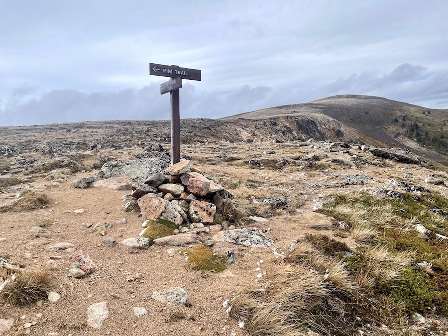 Rim Trail Signpost from Centennial Trail, Cathedral Provincial Park